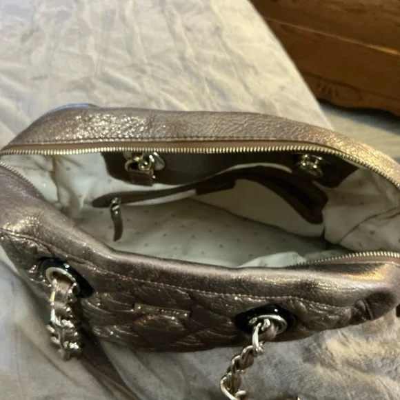 Kate Spade New York Quilted Metallic Leather Satchel - Picture 12 of 16